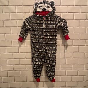 SLEEP ON IT toddlers boys bear footed pijama /size 2T